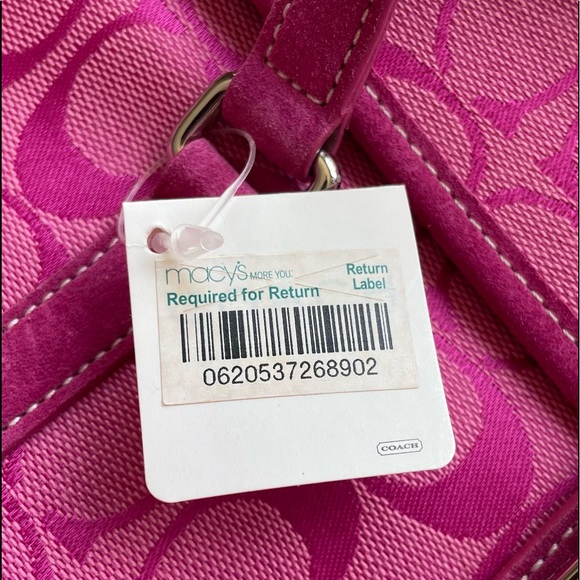 Coach Soho Signature C 6818 Pink Canvas Shoulder Bag NEW with Tags NWT - Picture 6 of 7